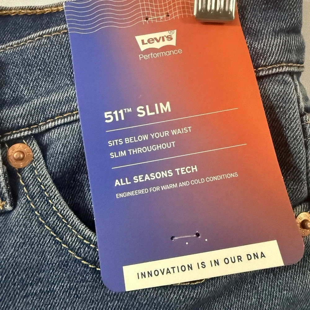 Levis 511 Slim Fit 29x32‎ Stretch Jeans Blue Wilder Adapt 045115425 New Tags